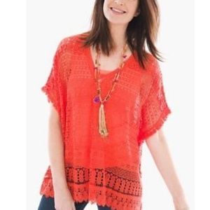 Brand new Chico's cotton lace poncho